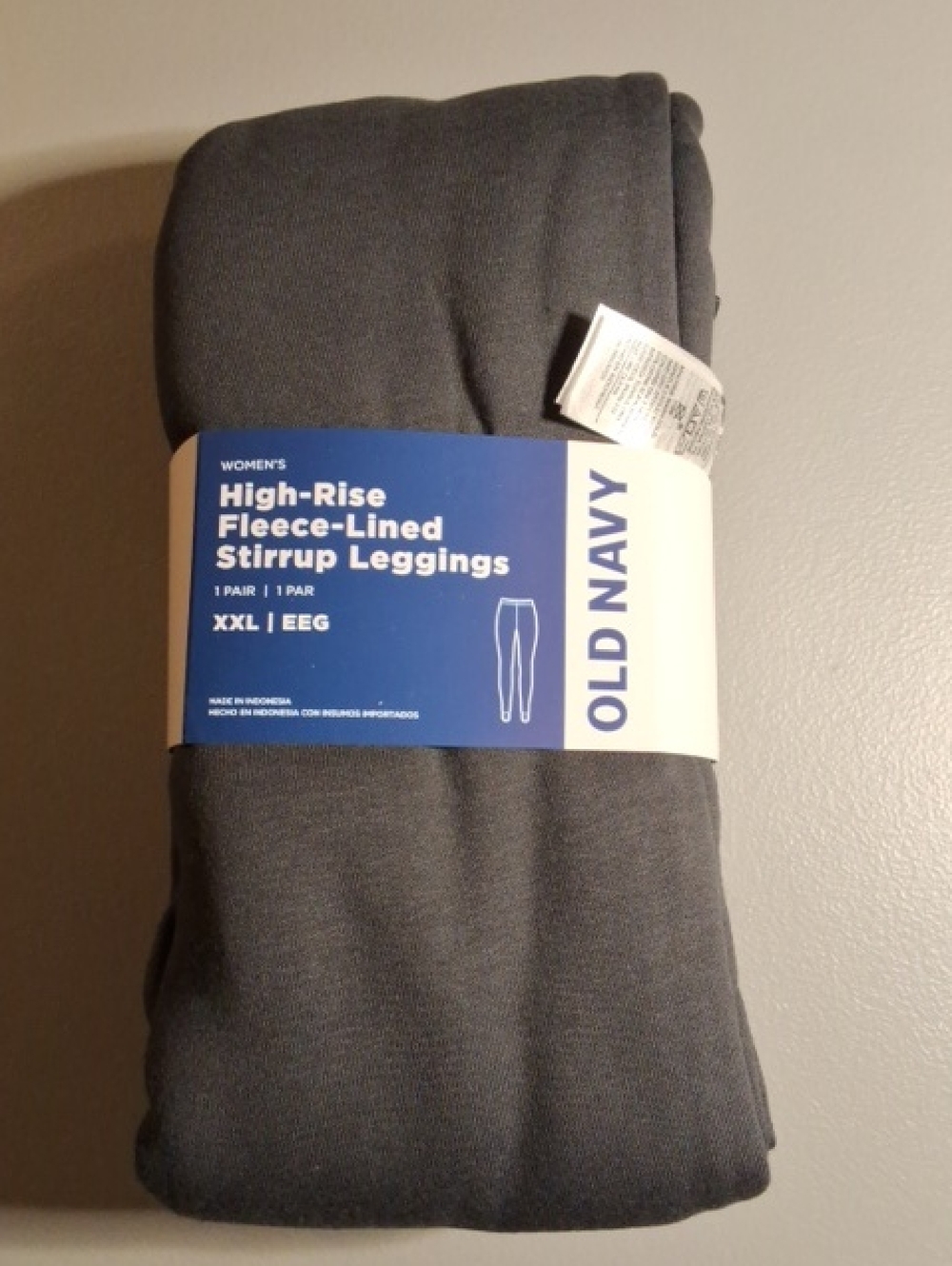 Old Navy Women's High-Rise Fleece-Lined Stirrup Leggings - Charcoal Gray